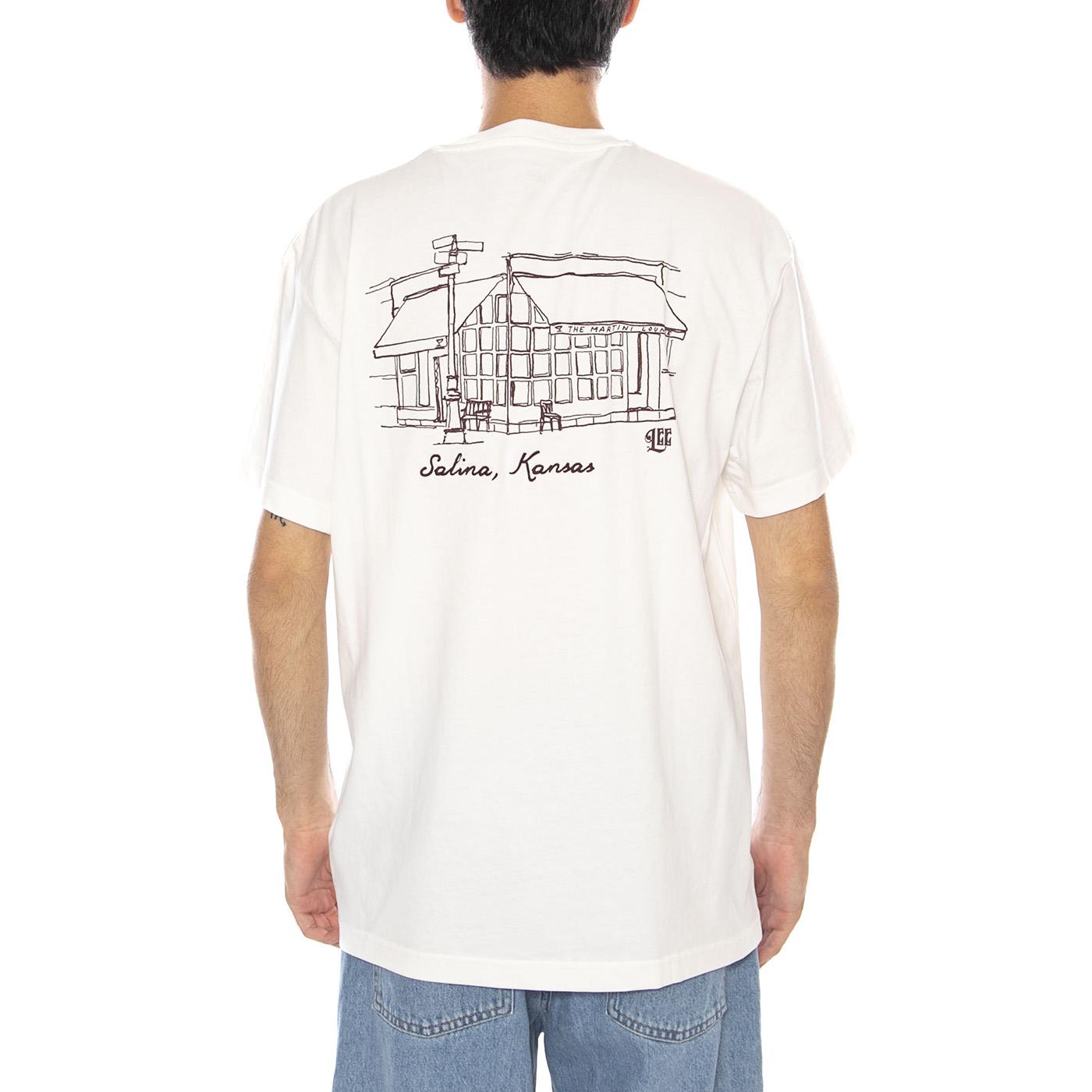 Relaxed Graphic Tee Ecru - Maglietta Girocollo Uomo Crema 112370514 . LEE 