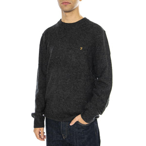 Birchall Crew Sweate Black Oyster - Maglione Uomo Nero F4GFB042  FARAH 