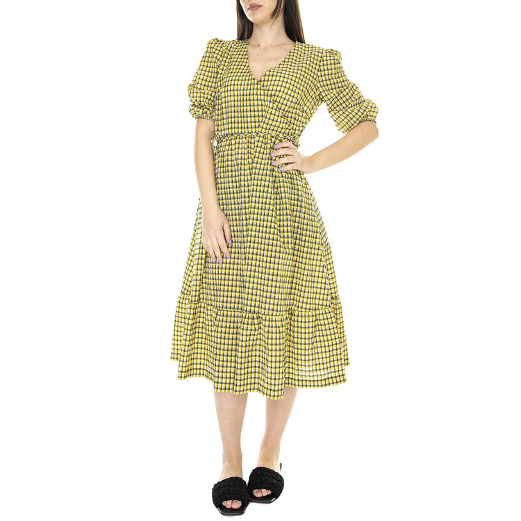 Addison Dress Sunrise Yellow Check - Abito Donna Giallo / Multicolore LDR0639-YE74-SS23  BARBOUR 