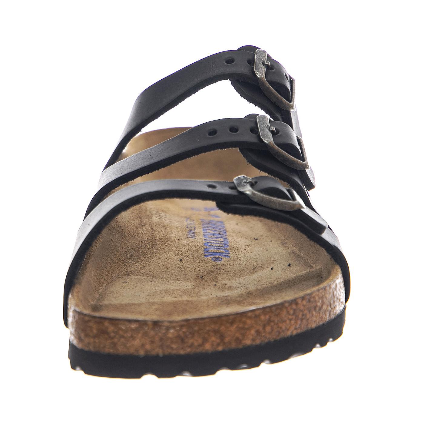 Florida SFB black, Oiled Leather - Sandali Donna Neri 1011445  BIRKENSTOCK 