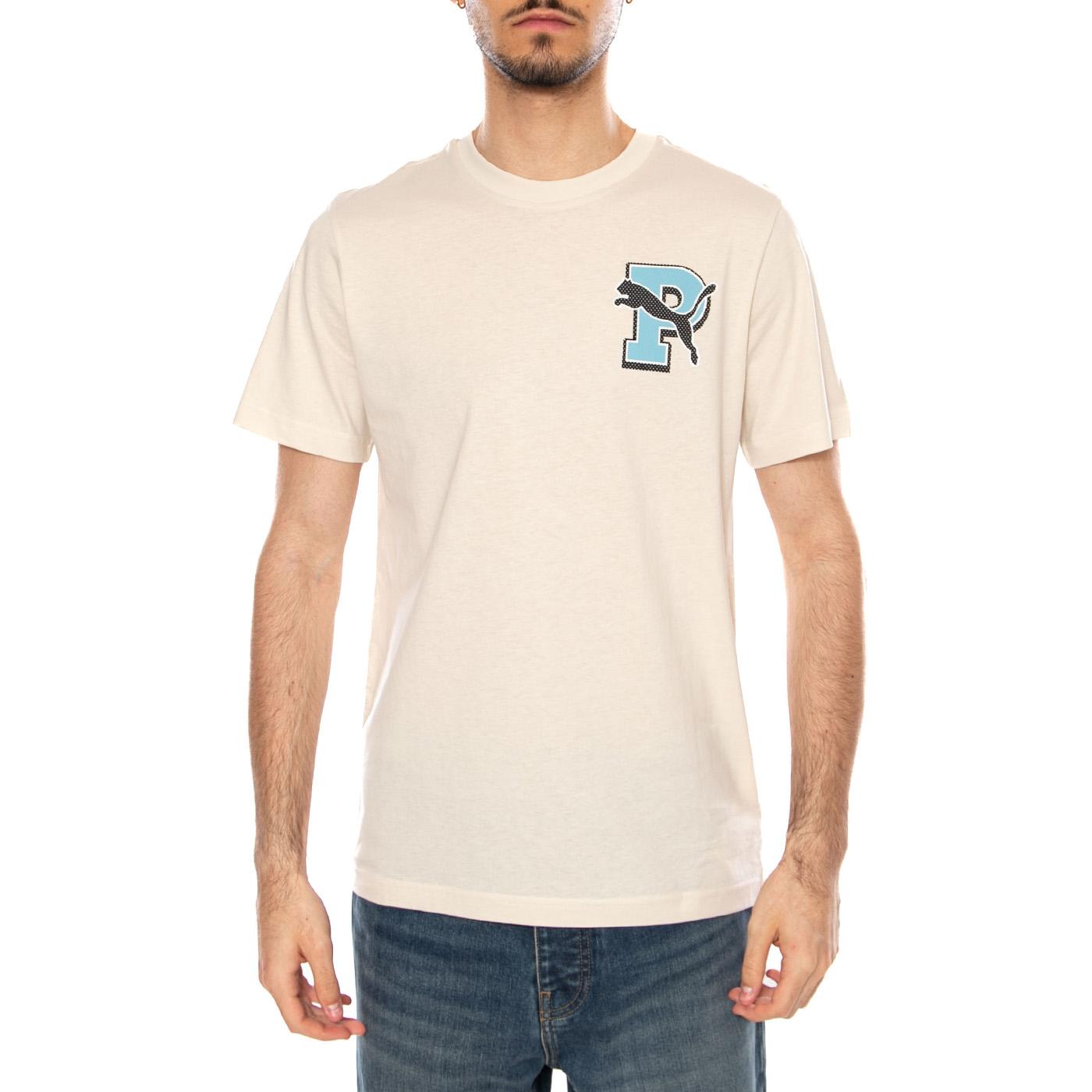 GRAPHIC VARSITY TEE - Maglietta Girocollo Uomo Beige 691776 87 PUMA 