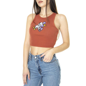 Obey Bow Tie Lamb Rib Megan Tank Terracotta - Canotta Donna Marrone 263732328-TER  OBEY 