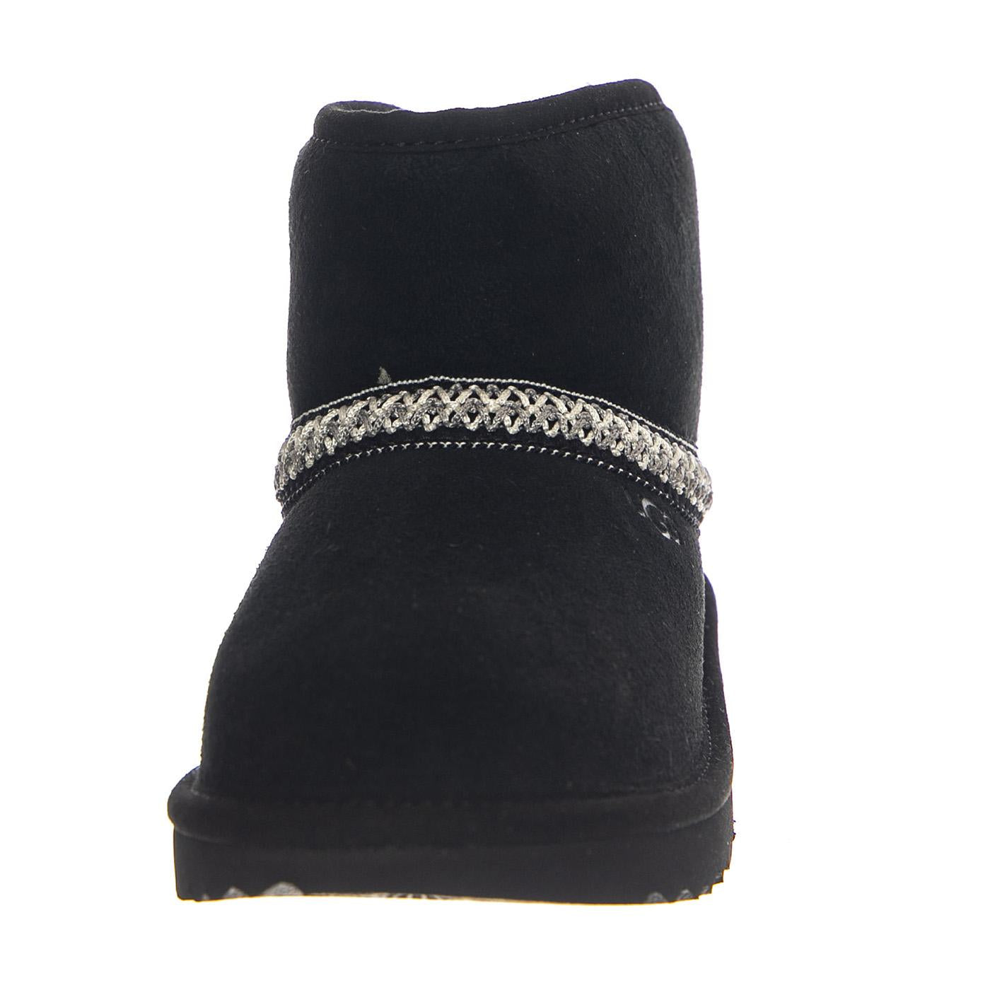 K Classic Mini Crescent Black - Stivali Bambini Neri UGKCLMCRBK1157697K  UGG 
