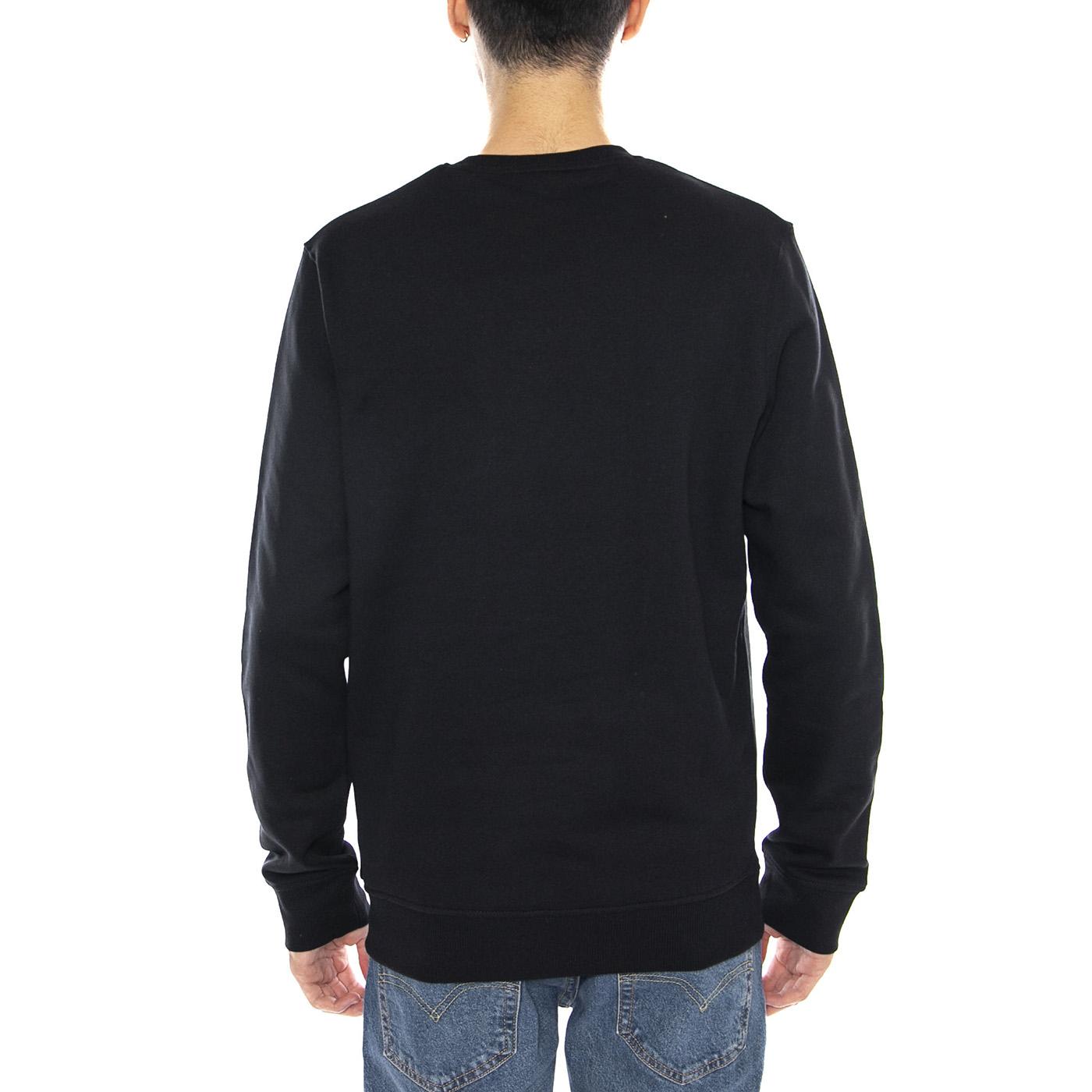 Brushed Back Crew-Neck Sweatshirt - Jet Black - Felpa Girocollo Uomo Nera ML1131V-Z865 . LYLE & SCOTT 