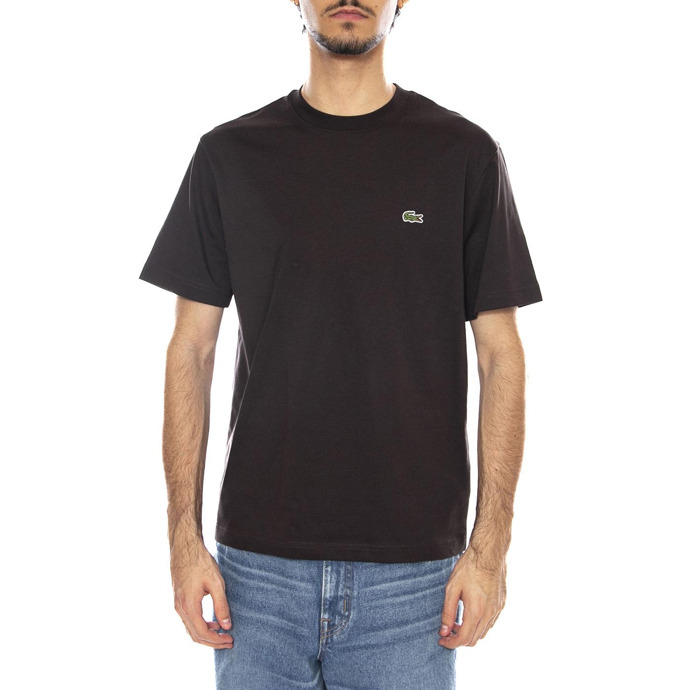 T-Shirt SKB Black - Maglietta Girocollo Uomo Nera TH7318-SKB . LACOSTE 