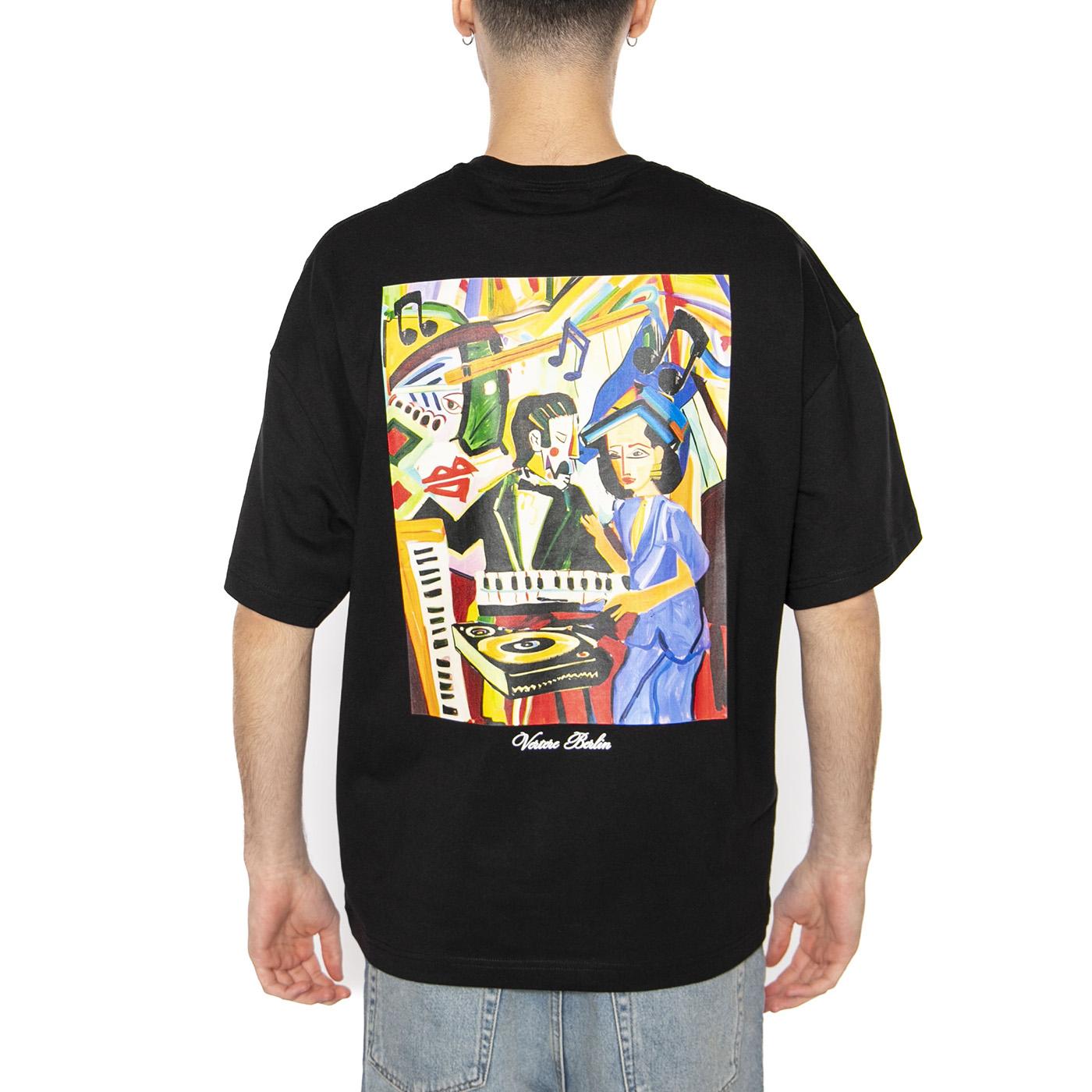 20s T-Shirt Black - Maglietta Girocollo Uomo Nera VER-T291-BLK  VERTERE BERLIN 