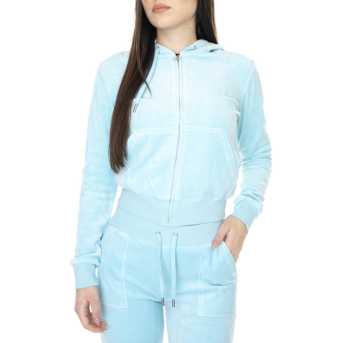 Cotton Rich Robertson Hoodie Petit Four - Felpa con Cappuccio e Zip Donna Blu JUCJCCA221001-PET  JUICY COUTURE 