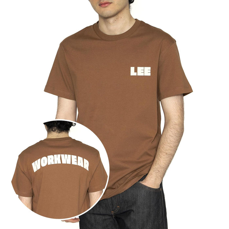 WW Graphic Tee Burlwood - Maglietta Girocollo Uomo Marrone 112364589  LEE 