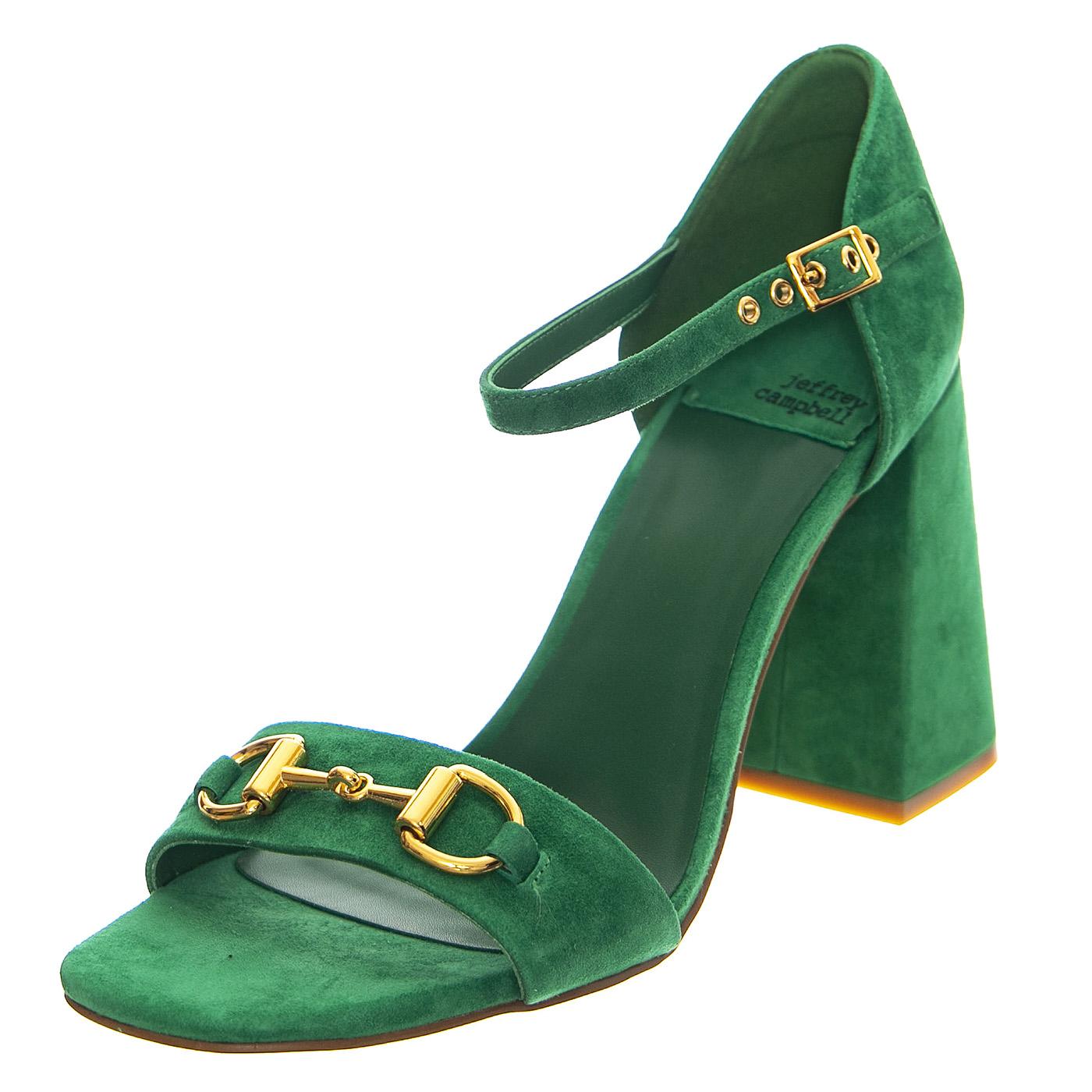 Pop-Star-B Mint Gold Suede - Sandali Donna Verdi JCSJCD-176-2-07-MINT  JEFFREY CAMPBELL 
