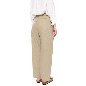 SANDI_WS PANT STONE GREEN - Pantaloni Larghi Donna Verdi 331634 974 ELVINE 