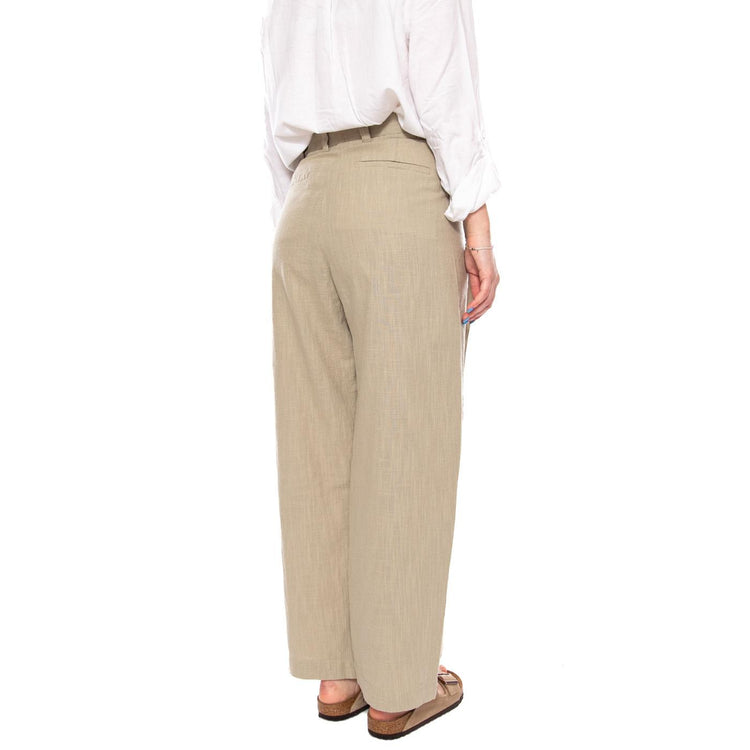 SANDI_WS PANT STONE GREEN - Pantaloni Larghi Donna Verdi 331634 974 ELVINE 