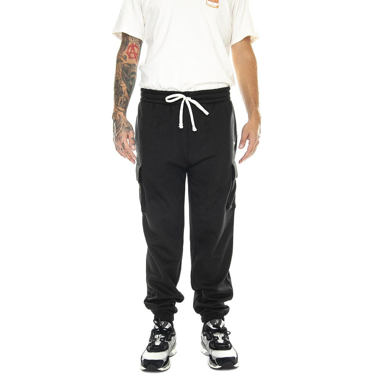 NE Cargo Jogger New Era Black / White Pants - Pantaloni Uomo Neri 60424482  NEW ERA 
