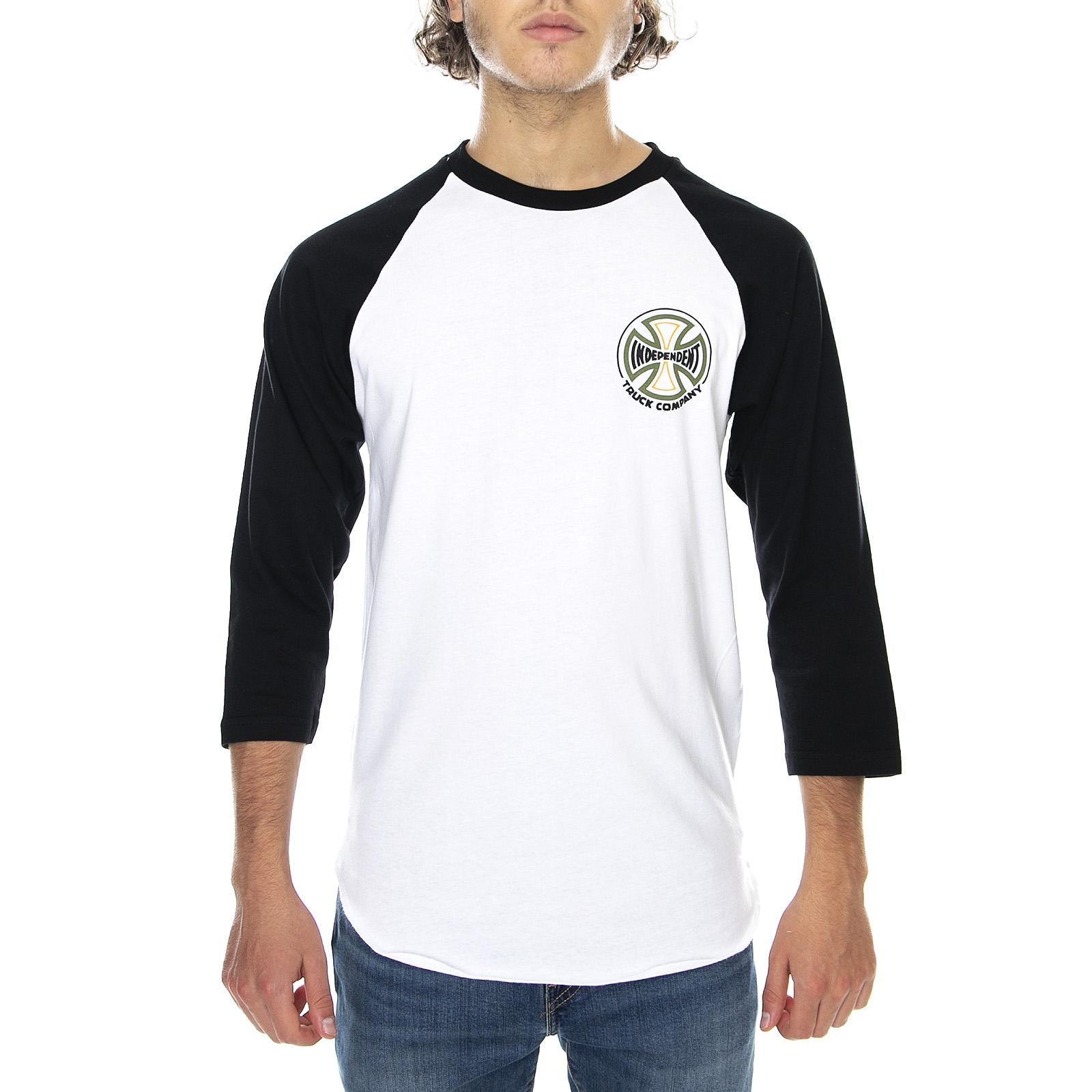  Converge 3/4 Baseball Top Black/White  INDEPENDENT 