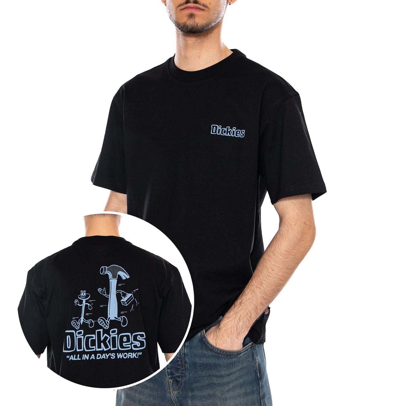 FAIRLAWN SS TEE BLACK - Maglietta Girocollo Uomo Nera DK0A88GE BLK1 DICKIES 