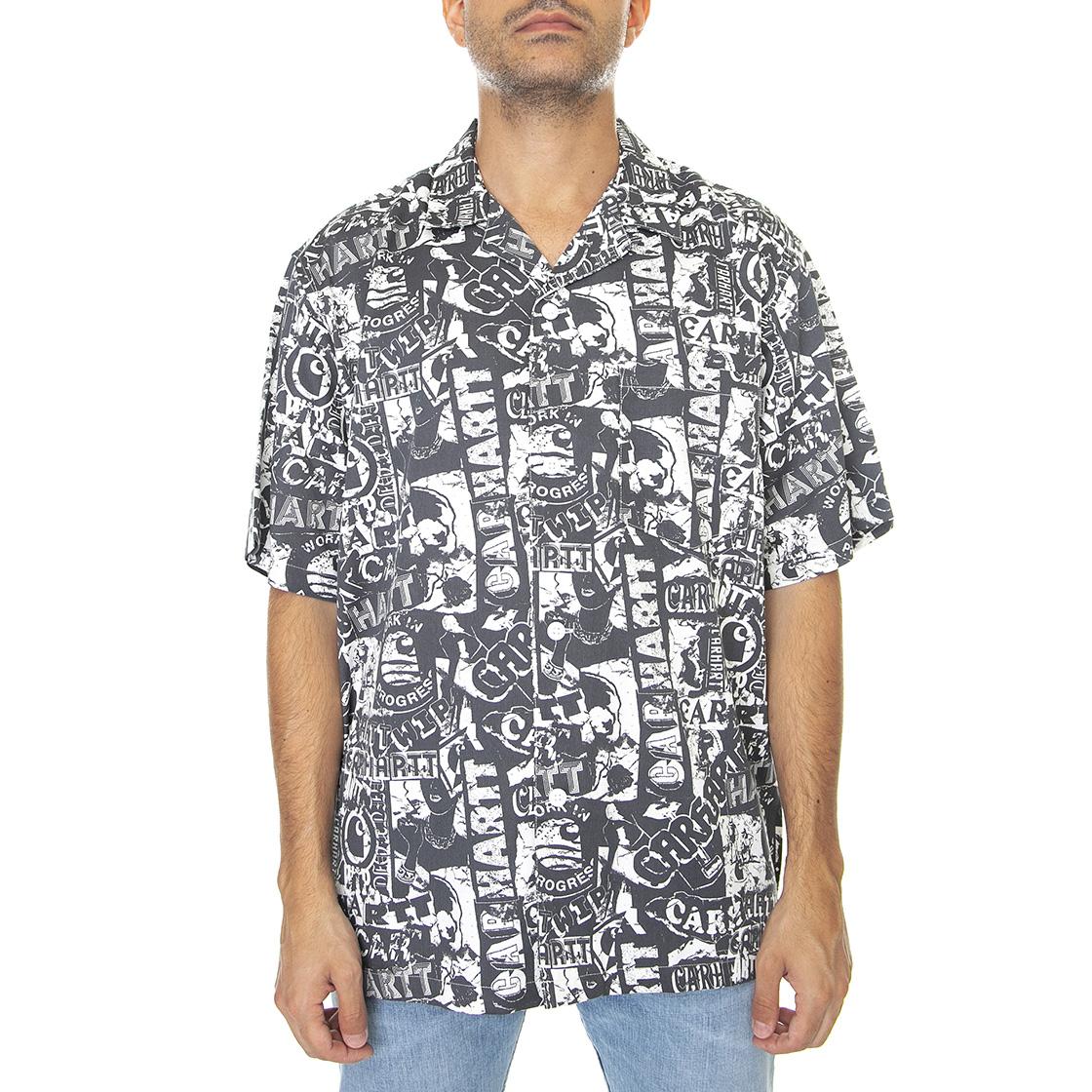 S/S Collage Shirt Collage Print, Black / White I027532.09M.00.03  CARHARTT WIP 