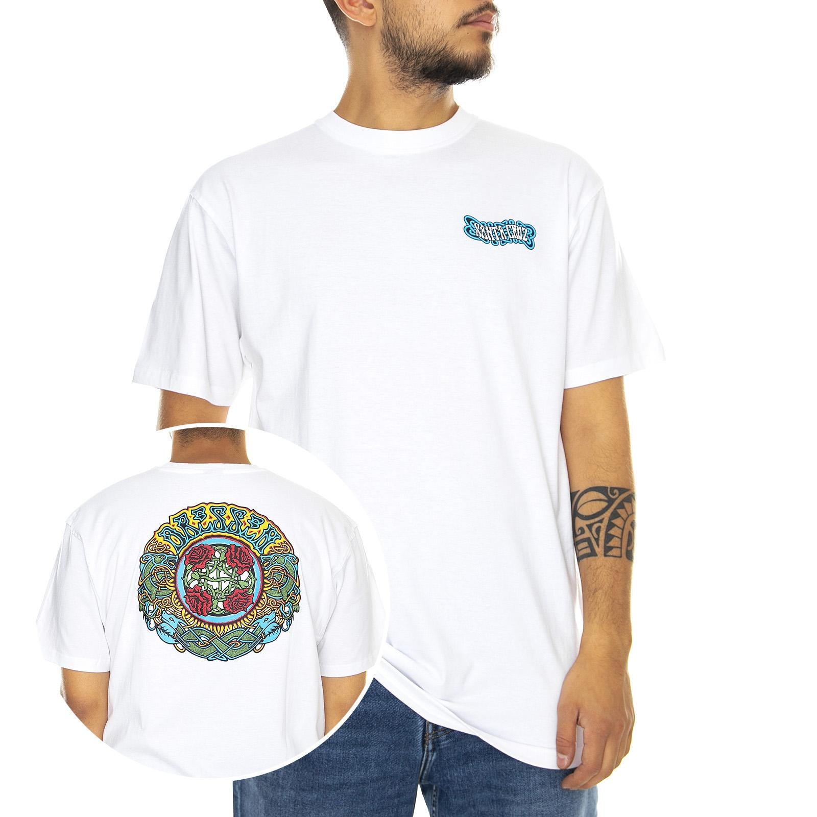  Dressen Roses Tee White  SANTA CRUZ 