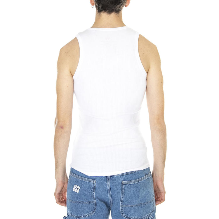 M' X-Fit Rib Tank White - Canotta Uomo Bianca 136561-09  ALPHA INDUSTRIES 