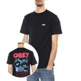 OBEY Art Studio Blumen-T-Shirt – Herren-T-Shirt mit Rundhalsausschnitt, Schwarz