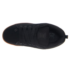 DC Shoes Black / Gum Court Graffik - Scarpe Stringate Uomo Nere 300529-BGM-BLK-GUM . DC 