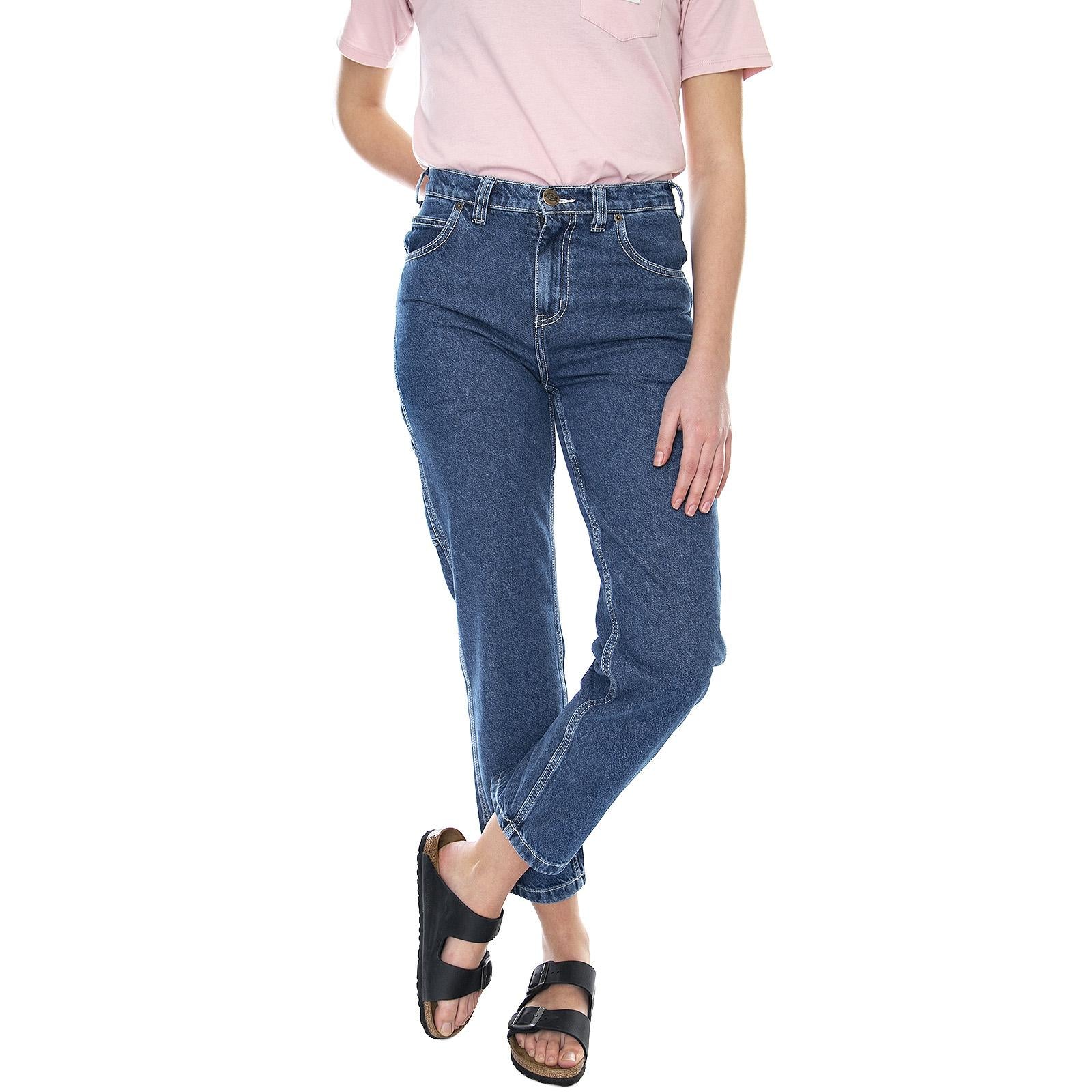 Womens Ellendale Denim Jeans - Classic Blue - Denim Jeans Donna Blu DK0A4XEKCLB1  DICKIES 