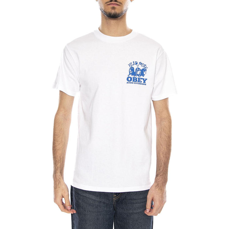 Obey Head Jazz 2 Maglietta -- Maglietta Uomo Bianca 165264222 WHT OBEY 