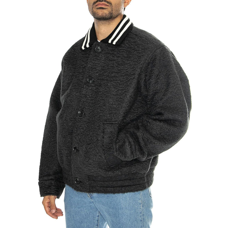 SAUNDERS BLOUSON JACKET BLACK - Giacca Varsity Uomo Nera 121800571 BLK OBEY 