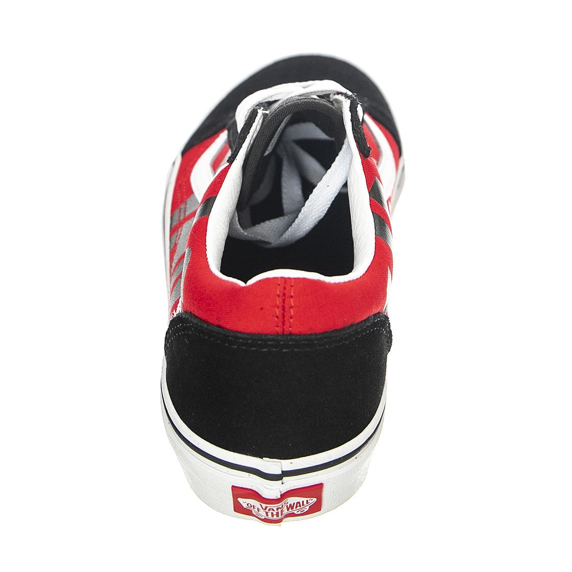 Old Skool Black / Red - Scarpe Stringate Profilo Basso Uomo Nere / Rosse VN0A4VHV7WL1  VANS 