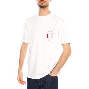 FISHERMAN ZACH TEE - Maglietta Girocollo Uomo Bianca MTS00508 WHT THINKING MU 