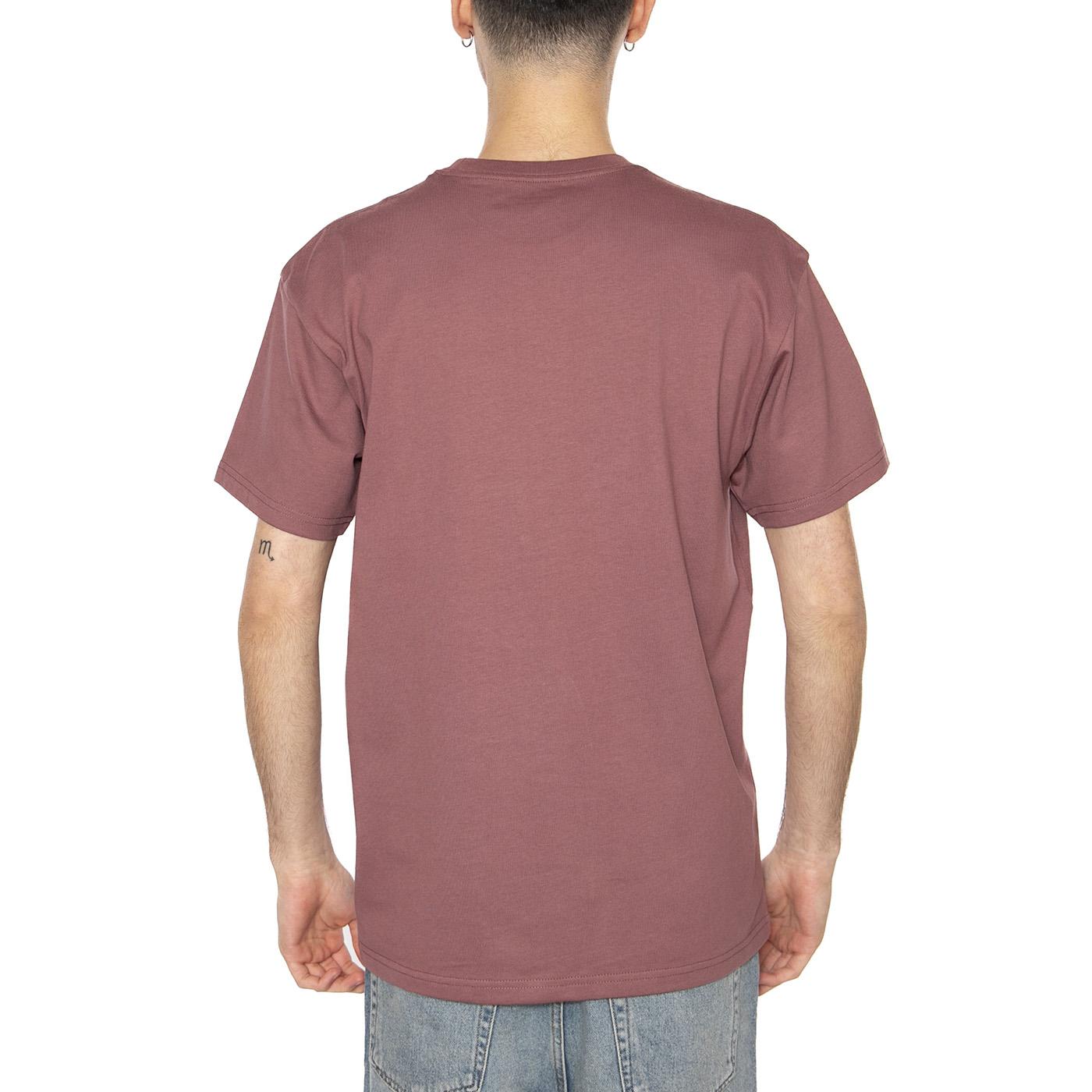 S/S Chase T-Shirt Dusky Pink / Gold - Maglietta Girocollo Uomo Viola I026391.2Q7XX  CARHARTT WIP 