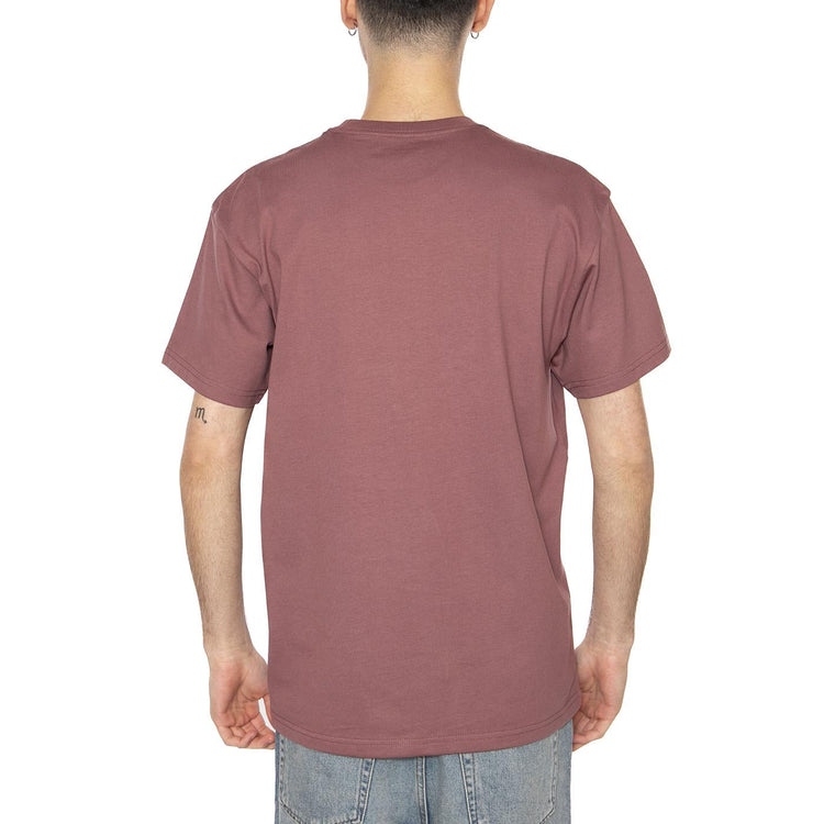 S/S Chase T-Shirt Dusky Pink / Gold - Maglietta Girocollo Uomo Viola I026391.2Q7XX  CARHARTT WIP 