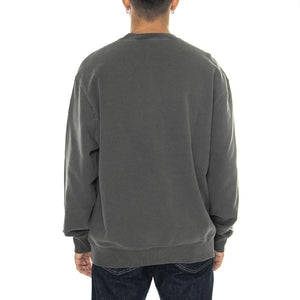 Duster Script Sweat Black garment dyed - Felpa Girocollo Uomo Grigia I033065.89GD  CARHARTT WIP 