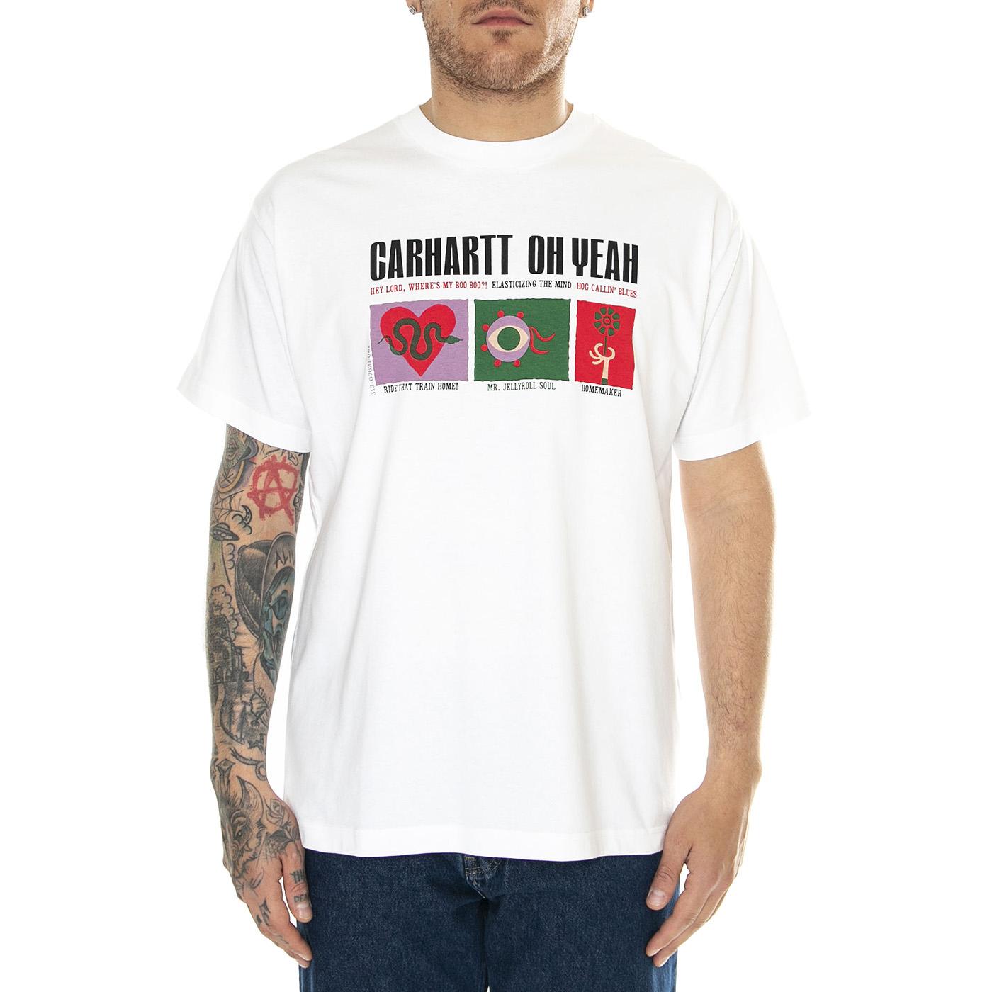 S/S Oh Yeah - Maglietta Girocollo Uomo Bianca I033158.XX.03  CARHARTT WIP 