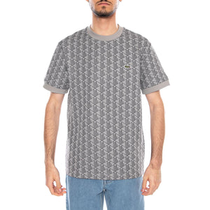 T-Shirt Multi Logo Lacoste - Maglietta Girocollo Uomo Multicolore TH1197 41I LACOSTE 