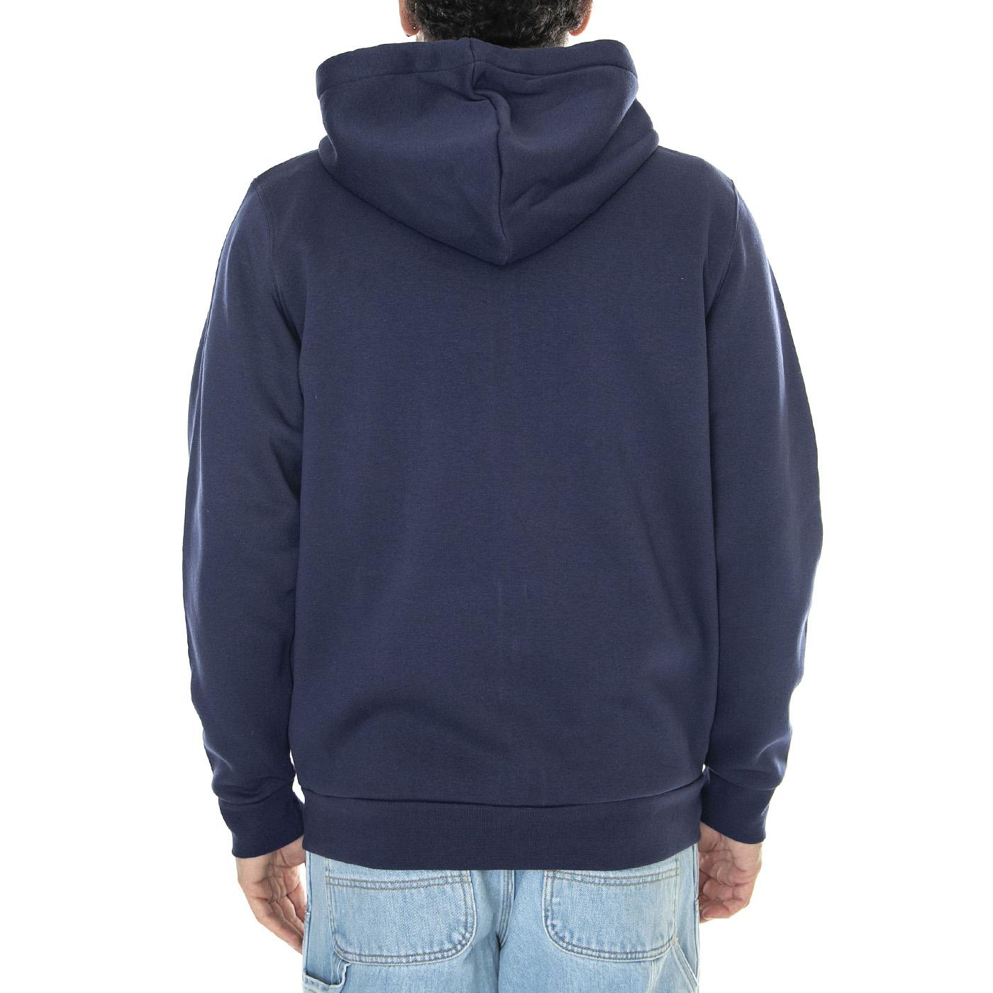 UA Essential Fleece Fz Hood Blue - Felpa con Cappuccio e Zip Uomo Blu 77-1373881-410  UNDER ARMOUR 