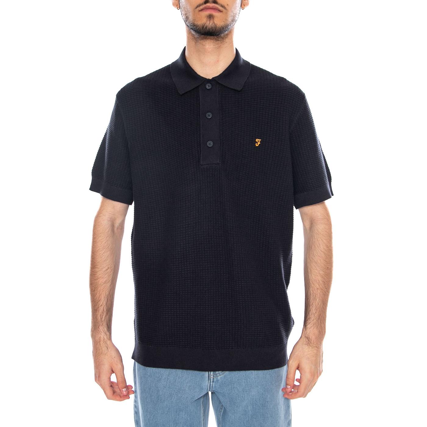 Thornley Knitted True Navy - Polo Uomo Blu Scuro F4GSG024 412 FARAH 
