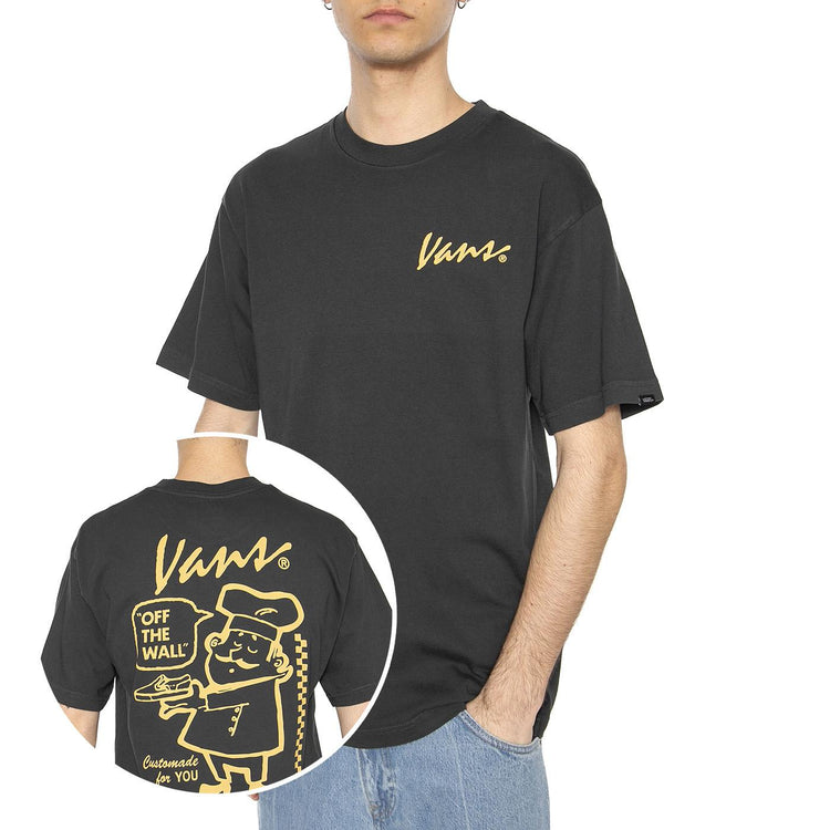 66 Baked In Loose SS Black - Maglietta Girocollo Uomo Nera VN000NTSBLK1  VANS 