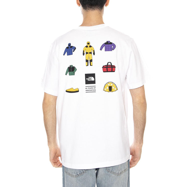 M ICON CEL RG SS TEE - Maglietta Girocollo Uomo Bianca NF0A8GAS FN41 THE NORTH FACE 