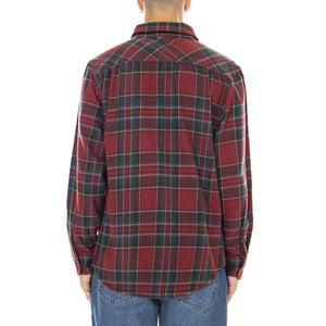 Bowery - Camicia Uomo Tartan Burgundy / Multi 01213-BRGDY . BRIXTON 