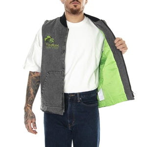 M' Flys Vest Black Acid Wash - Giacca Invernale Smanicata Uomo Grigia Flys Vest Black Acid Wash  SANTA CRUZ 
