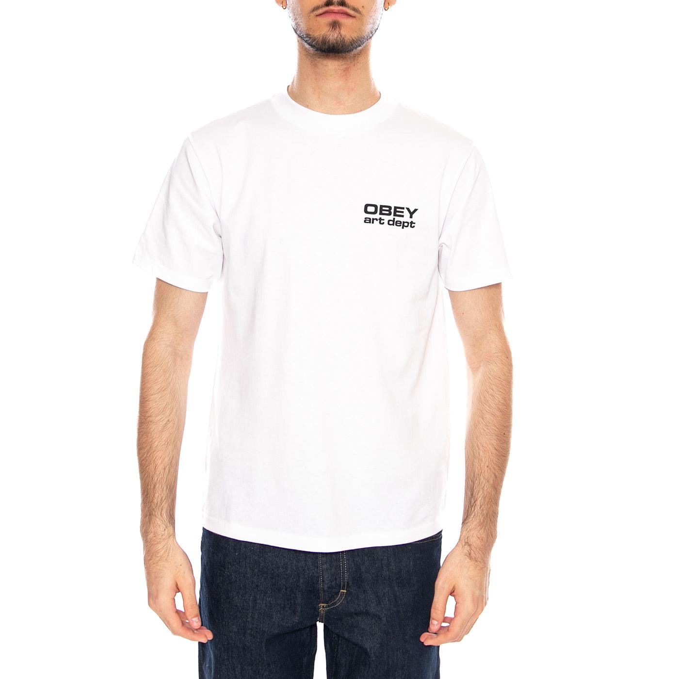 Obey Art Department Tee White - Maglietta Girocollo Uomo Bianca 165264309 WHT OBEY 