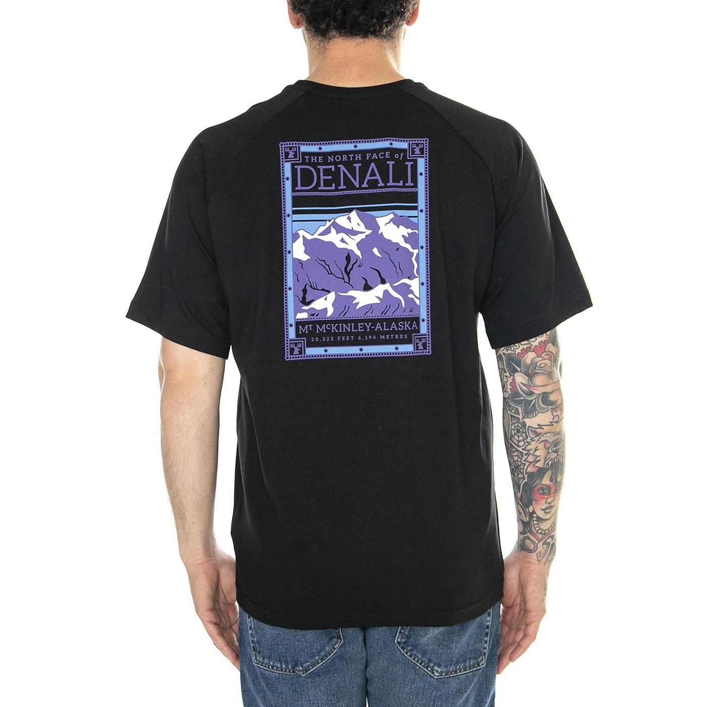 M S/S Redbox Tee Tnf Black - Maglietta Girocollo Uomo Nera NF0A87NUJK31  THE NORTH FACE 