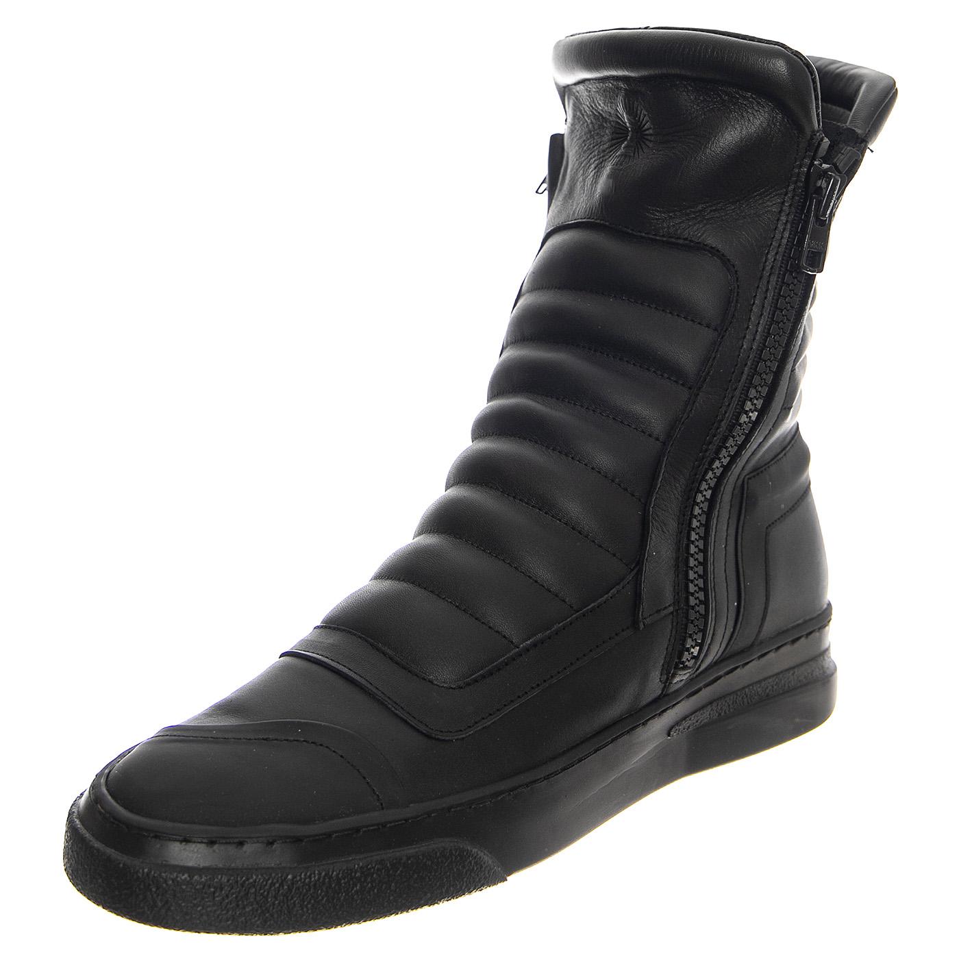 M' Moto Nappa Black / Black Sole - Stivali Uomo Neri BOMMOTO-NAPPA.BKB  BRUNO BORDESE 