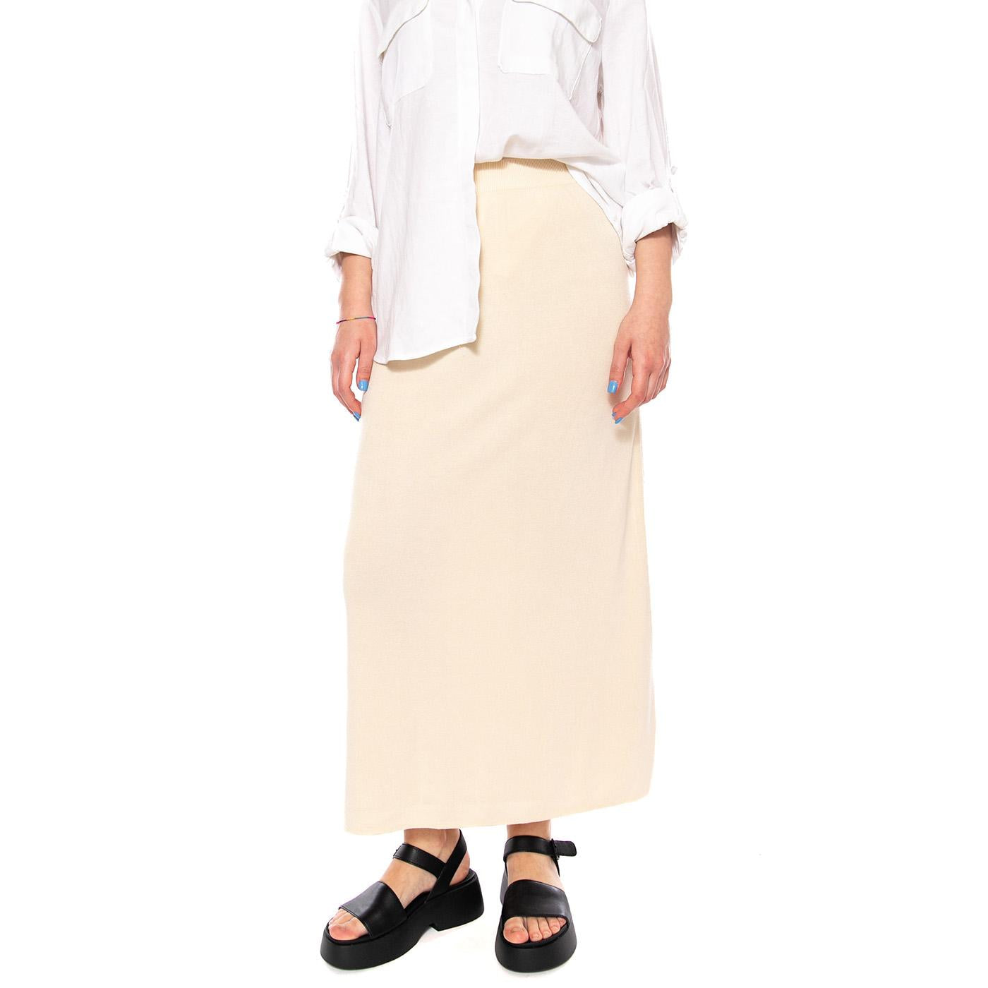FALDA LARGA BLANCA ECRU - Gonna Lunga Donna Ecrù 61W/10806 ECR WILD PONY 