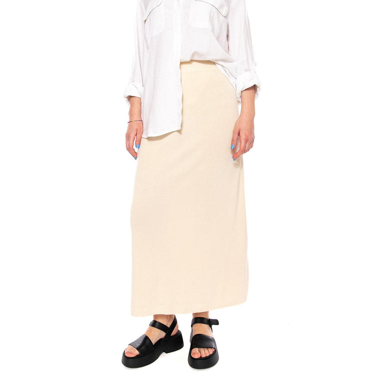 FALDA LARGA BLANCA ECRU - Gonna Lunga Donna Ecrù 61W/10806 ECR WILD PONY 