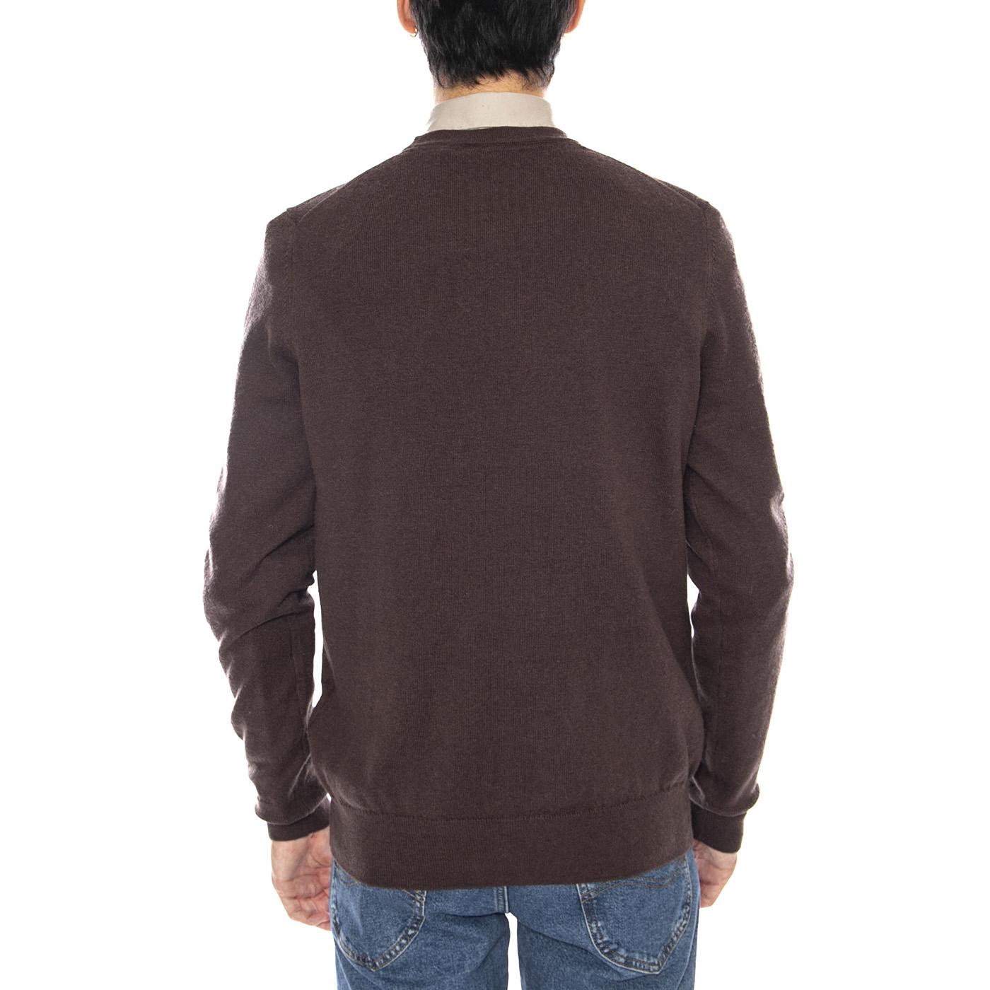 Cotton Merino Crew Neck Jumper Espresso - Maglione Uomo Marrone KN2110VC-X863 . LYLE & SCOTT 
