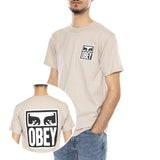 Obey Eyes Icon 2 T-Shirt Silbergrau – Herren-T-Shirt mit Rundhalsausschnitt, Grau, OBEY