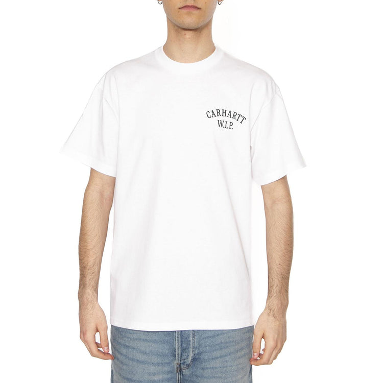 S/S Cabinetry T-Shirt White / Black - Maglietta Girocollo Uomo Bianca I034779.00AXX  CARHARTT WIP 