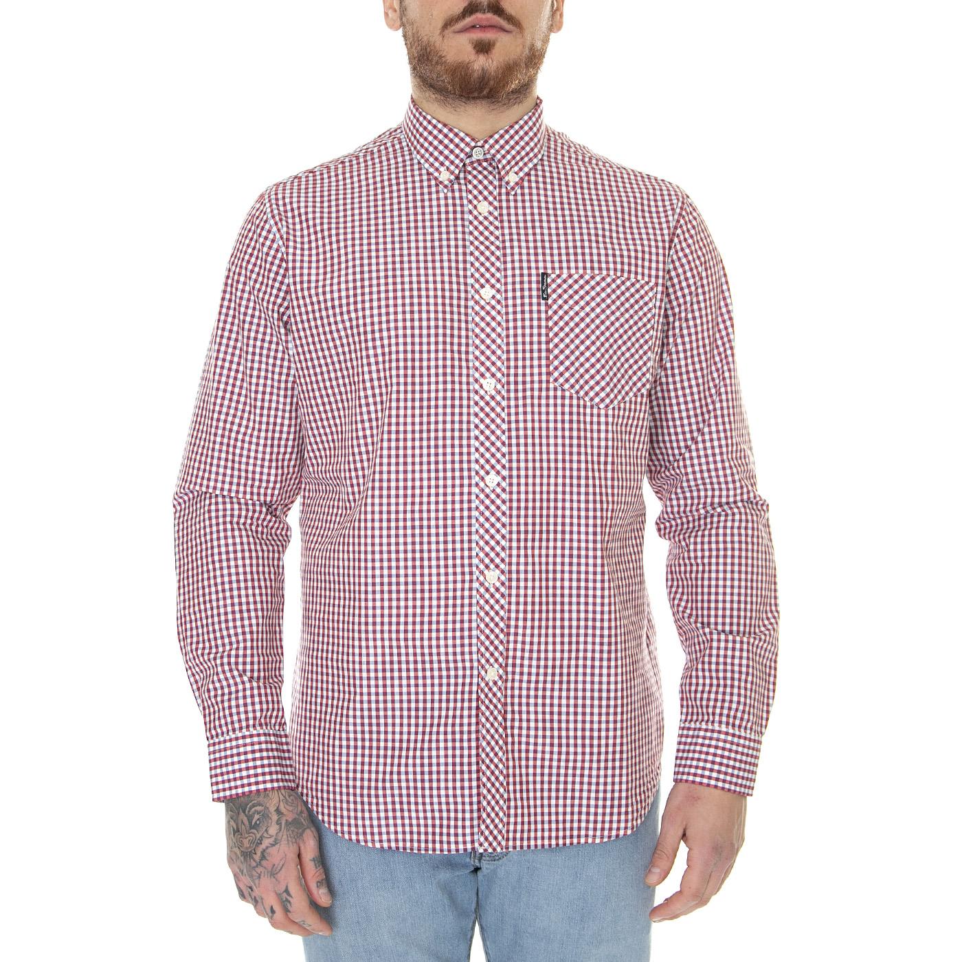 Signature Gingham F1 Red - Camicia Uomo Rossa / Multicolore 59141-087  BEN SHERMAN 