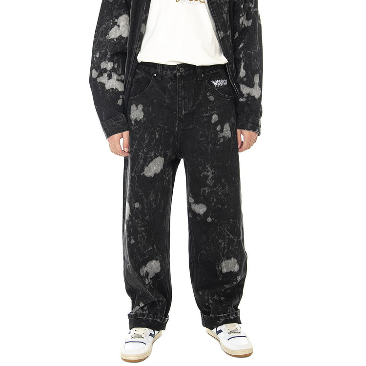 Casper Pant Exit Bleach Black / Grey - Pantaloni Denim Jeans Uomo Neri / Multi 265742_1  WASTED PARIS 