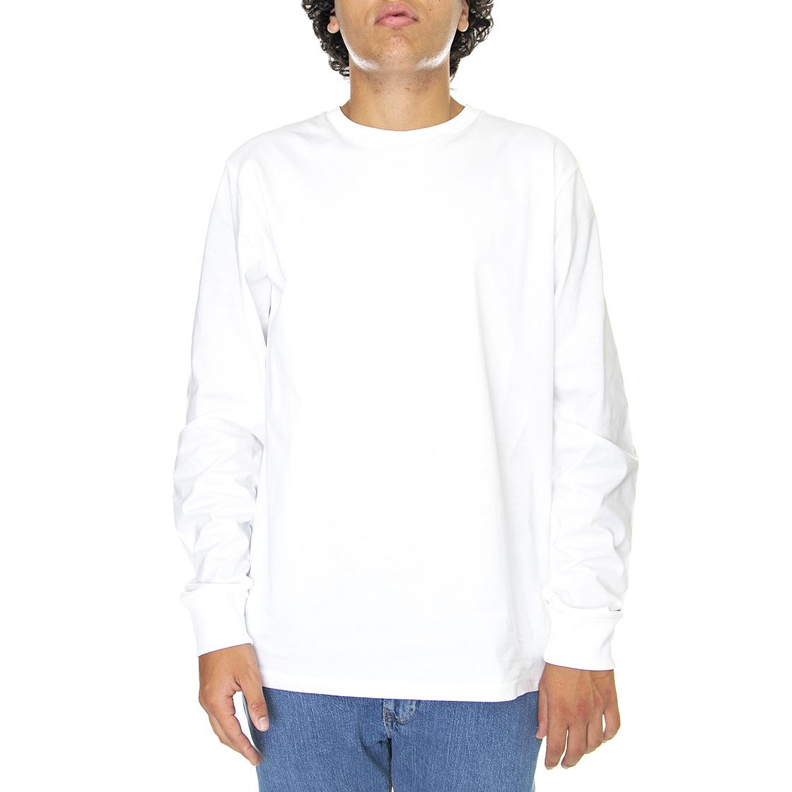 L/S Base T-Shirt White / Black - Maglietta Girocollo Maniche Lunghe Uomo Bianca I026265-00AXX . CARHARTT WIP 